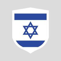 Israele bandiera nel scudo forma telaio vettore