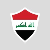 Iraq bandiera nel scudo forma telaio vettore
