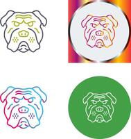 bulldog icona design vettore