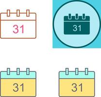 unico calendario icona design vettore