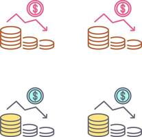 i soldi perdita icona design vettore