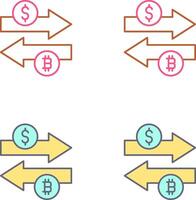 i soldi scambio icona design vettore