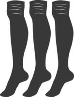 silhouette calze autoreggenti nero colore solo vettore