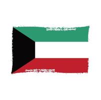 vettore di bandiera del kuwait con stile pennello acquerello