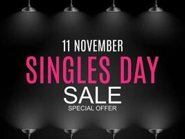 fondo astratto di vendita di giorno dei single dell'11 novembre... illustrazione vettoriale