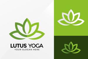 lotus yoga logo design, loghi di identità del marchio vettore, logo moderno, logo design modello di illustrazione vettoriale