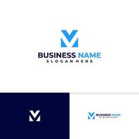 modello vettoriale iniziale del logo vm, concetti di design del logo mv della lettera creativa