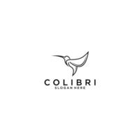 semplice logo di colibrì facile da riconoscere e ricordare vettore