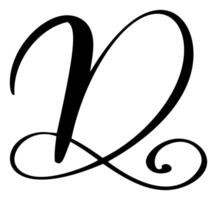 calligrafia mano disegnato lettera d logo. copione font. manoscritto spazzola stile vettore