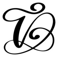 calligrafia mano disegnato lettera d logo. copione font. manoscritto spazzola stile vettore