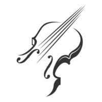 violino logo icona design vettore