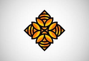 fiore di miele ape logo design. moderno design. ape logo. illustrazione vettore