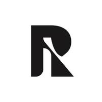la lettera iniziale r e la forma dell'icona i si combinano vettore