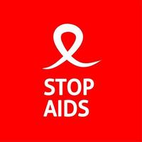 giornata mondiale dell'aids. cuore rosso 1 dicembre aiuta la consapevolezza. malattia dell'hiv. banner con le parole stop aids. il cuore che detta vettore