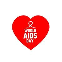 giornata mondiale dell'aids. cuore rosso 1 dicembre aiuta la consapevolezza. malattia dell'hiv. banner con le parole stop aids. il cuore che detta vettore