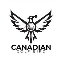 canadese golf uccello logo, icona, minimo logo, silhouette, illustrazione vettore