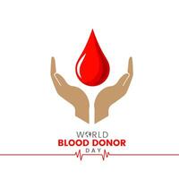 mondo sangue donatore e consapevolezza creativo unico design. mondo sangue donatore giorno logo, donazione concetto cuore medico cartello. dare sangue per Salva vite, donatore sangue concetto illustrazione sfondo vettore
