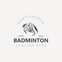 badminton volano logo icona design per sport badminton campionato club concorrenza vettore