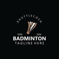 badminton volano logo icona design per sport badminton campionato club concorrenza vettore