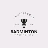 badminton volano logo icona design per sport badminton campionato club concorrenza vettore