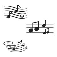 Nota musica logo modello simbolo design vettore
