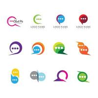 chat logo modello e simbolo vettore