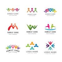 Comunità, Rete e sociale logo persone design vettore