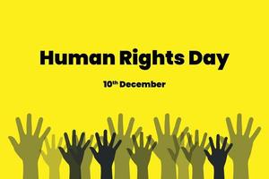 banner e sfondo dell'illustrazione di vettore del concetto di consapevolezza della giornata dei diritti umani