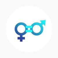 icona del vettore di equità di genere