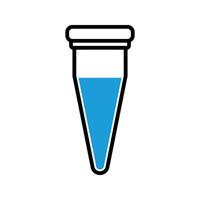 liquido nel un' test tubo, illustrazione di biochimica ricerca sperimentare, scienza icona vettore