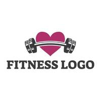 fitness club logo con kettlebell su bianca, illustrazione modello vettore