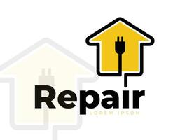 design del logo per la riparazione della casa vettore