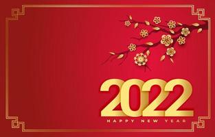 felice anno nuovo 2022 sfondo dorato celebrazione vettore