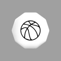 pallacanestro palla icona. pallacanestro logo icona vettore