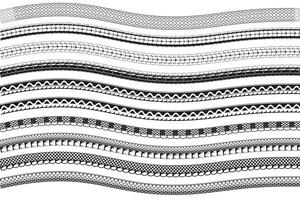 serpente pelle struttura insieme,simbolo di il anno 2025. nero lineare stile. isolato bianca sfondo. vettore