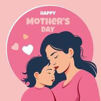 contento La madre di giorno celebrazione vettore