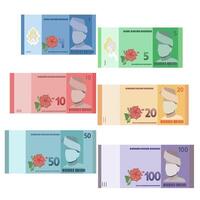 Malaysia moneta, Malaysia ringgit mio banconote impostato di carta i soldi denaro contante vettore
