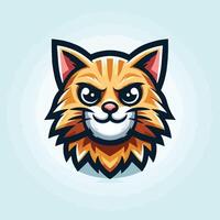 gatto portafortuna logo icona design vettore