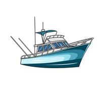 barca pesca illustrazione logo Immagine t camicia vettore