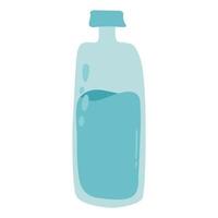 bottiglia d'acqua in vetro riutilizzabile, stile di vita a rifiuti zero, vettore