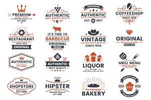 Ristorante Retro Vector Logo per banner