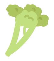 verde broccoli nel piatto design. salutare biologico cibo, fresco verdura. illustrazione isolato. vettore