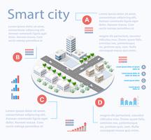 Smart City isometrica vettore