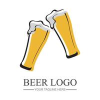 birra Vintage ▾ logo design modello vettore