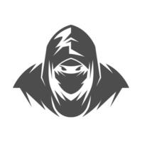 ninja logo icona design vettore