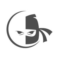 ninja logo icona design vettore