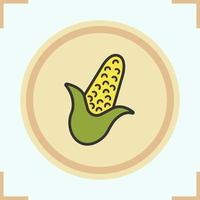 icona del colore del mais. illustrazione vettoriale isolato mais