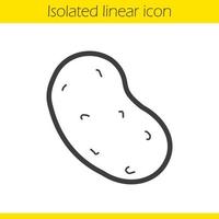 icona lineare di patate. illustrazione di linea sottile. simbolo di contorno. disegno vettoriale isolato contorno