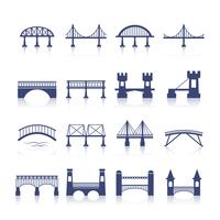 Set di icone del ponte vettore