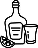 Tequila bevande schema illustrazione vettore